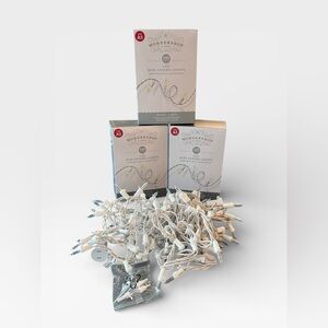 4 packs Wondershop Warm White LED String Lights With White Wire Outdoor / Indoor